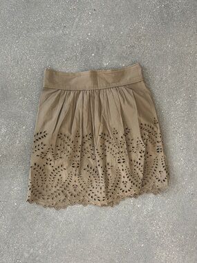 *rare*Isabel Marant Olive Eyelet A-Line Skirt